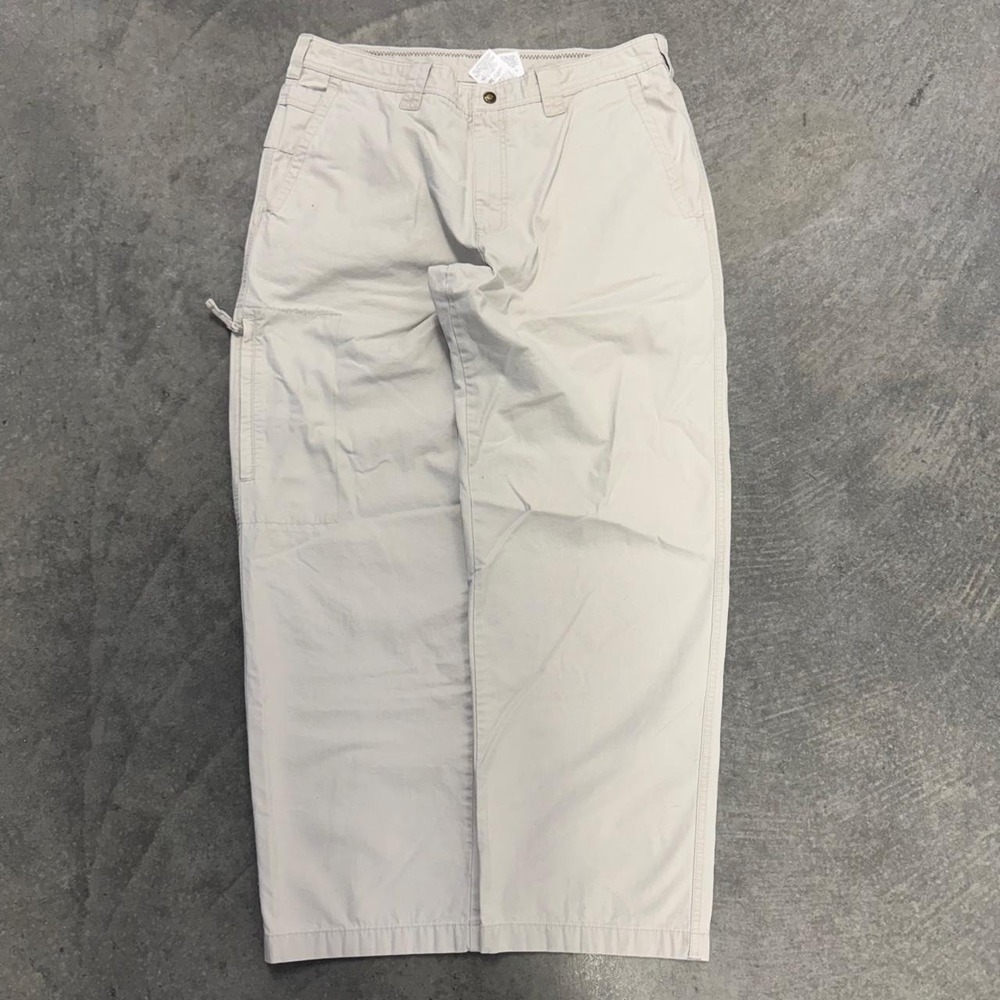Columbia Mens Carpenter Pants 36x30 Beige Tan Utility Workwear Outdoor Y2K